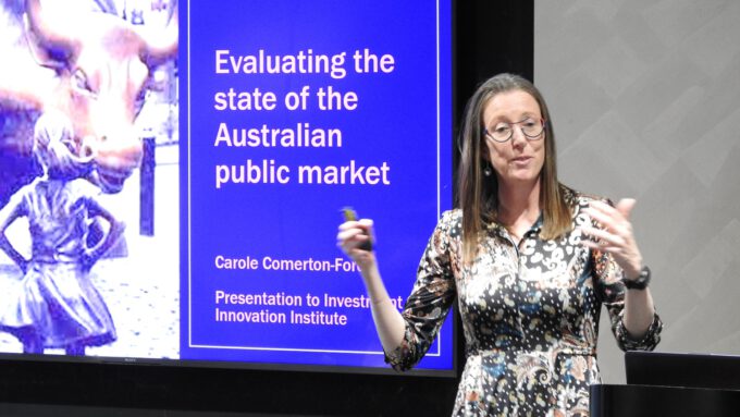 [i3] Luncheon: Carole Comerton-Forde on Equity Markets