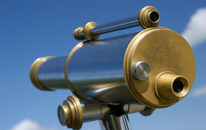 telescope binoculars brass