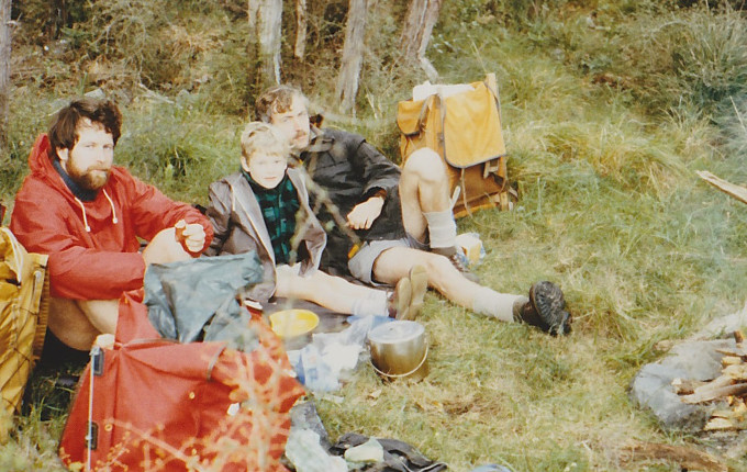 a young jonathan eriksen bushwalking